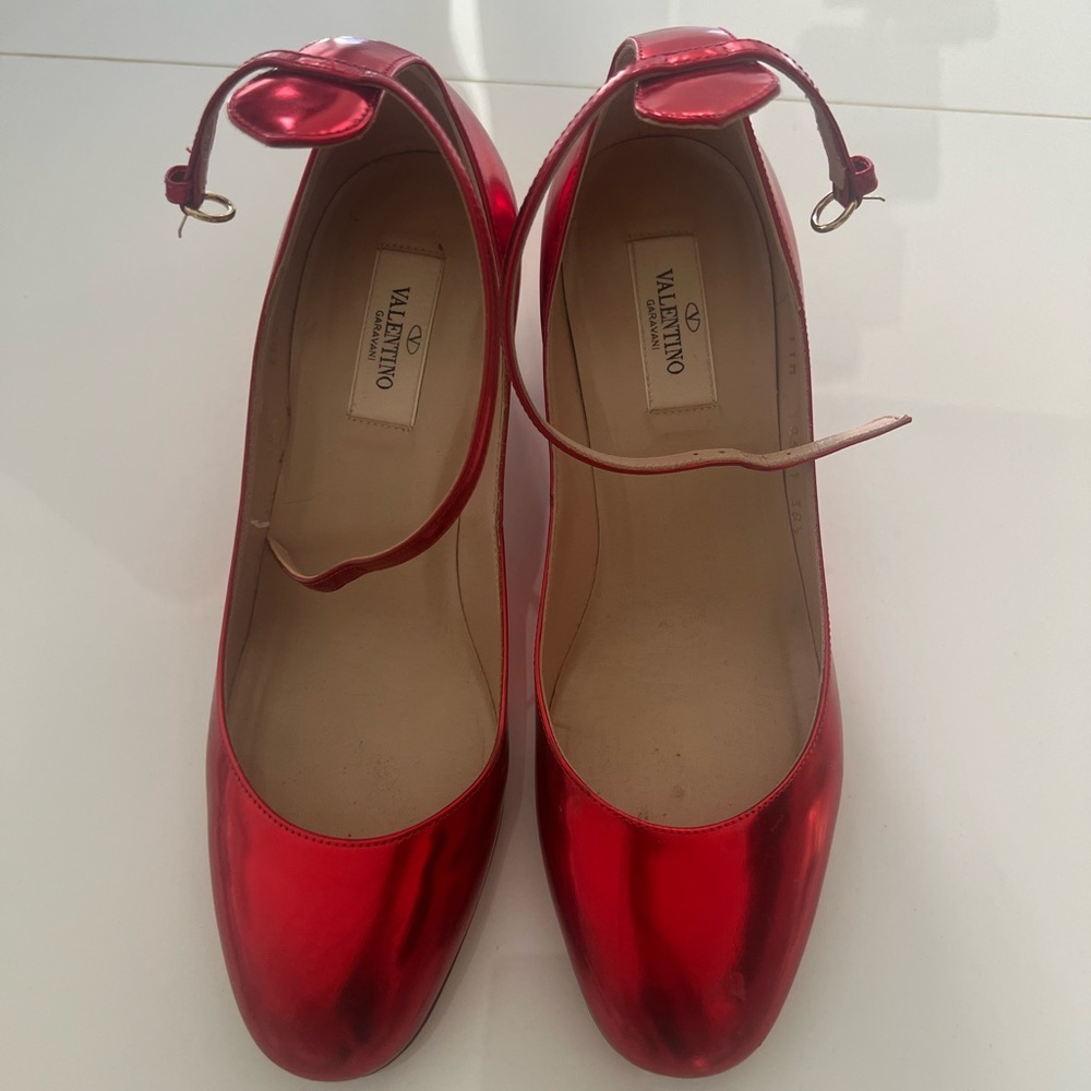Valentino Shiny Red Heels - Picture 11 of 11